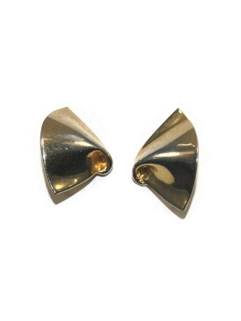 Vintage Gold Tone Earrings with Clip on Backs.